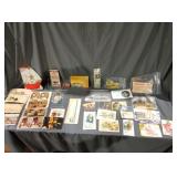 Vintage sewing needle packs postcards defense