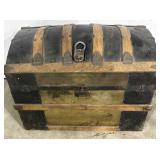 Antique Steamer Trunk & Davy Jones Lock & Keys