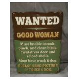 9x13 wanted good woman sign