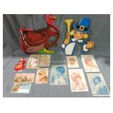 Vintage Pilgrim and turkey ruffled pop outs in