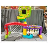 Kids foldable bowling soccer & basketball toy