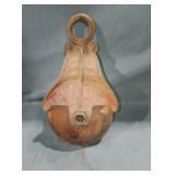 Antique starline wooden week pulley