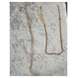 Two Victorian era pocket watch chains marked feb