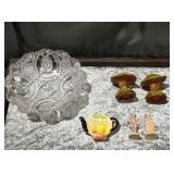 Mushroom salt and pepper shaker signed tea bag