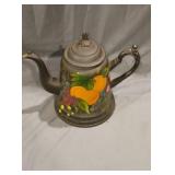 Antique tole ware teapot