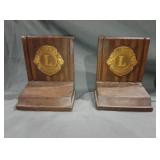 Lions club international bookend 7-in x 5 1/4