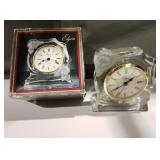 Crystal Elgin quartz metal clock