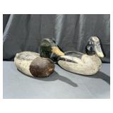 (2) Wooden Duck Decoys