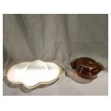 Anchor Hocking Fire king relish dish and 5 in