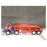 1969 hubley die cast car hauler tractor n trailer