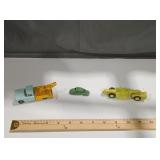 Hubley, Tootsie, Litl toy , 3 car lot