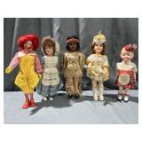 (5) vintage Dolls