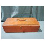 Vintage 13.5 x 5.5 in brass handle and hook latch