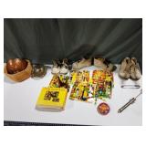 Brass and enamel bowl & dish vintage picture