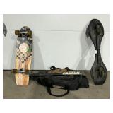 Easton Baseball bag & bat w/ balls & gloves (2)