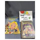 (3) Vintage Children Books Alice in Wonderland