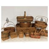 (12) Longaberger Baskets Dates 1988-1989
