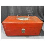 Red fishing tackle box W/ Tools