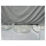 Clear glass dishes Divided Platter, Cut glass