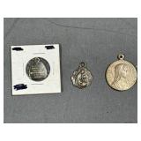 Silver Plated Rosary, Lourdes Maria Medal &