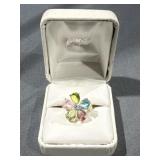 .925 Sterling Silver Ring Flower Design