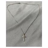.925 Sterling Silver Cross Necklace Weight-