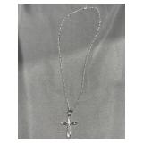 .925 Sterling Silver Cross Necklace Weight-
