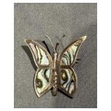 .925 Sterling Silver Butterfly Pin Made in