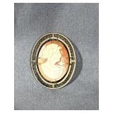 Shell Cameo Brooch