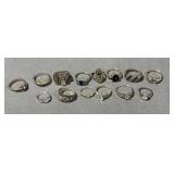 (14) .925 Sterling Silver Gemstone Ring Multi Size