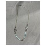 .925 Sterling Silver Necklace Weight- 3.40G