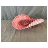 Fenton Cranberry Opalscent Ruffled Bowl