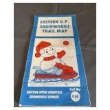 Eastern Upper Penninsula MI Snowmoblie Trail Map