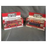 (2) Denver Die Cast Volkswagen Bus -New In Box