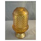 Viking Glass Amber Fairy Lamp "Diamond Point"