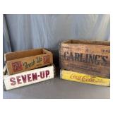 (4) Beverage Wooden Advertising Creates7Up,