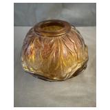 Indiana Glass Amber Fairy Lamp "Pebble Leaf"*No
