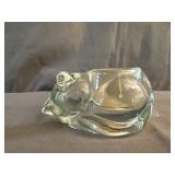 Indiana Glass Sleeping Cat Candle Holder