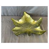Akcam Turkish Glass Maple Leaf Dish