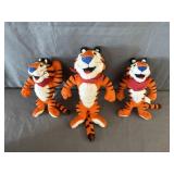 (3) Kellogg Tony the Tiger Plush Dolls