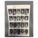 1984 Detroit Tigers Roster Sheet w/ Autographs