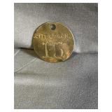 Vinatge Brass Number Tag City of Grand Rapids,Mi