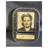 Vinatge Metal Employee Badge w/ Picture Flint,Mi