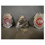 (3) AAA Safety Patrol Badges & (2) AAA Pins