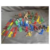 Vintage Plastic Figurines Army, Western, Circus,