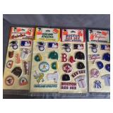 MLB Puffy Stickers Yankees, Red Sox, Oriolers, &