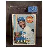 Topps 1969 Ernie Banks MLB Baseball Card -Damaged