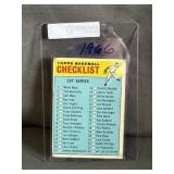Topps 1966 Baseball Checklist 1st Series