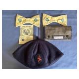 Vintage Girl Scout Apperal Bow, Head Cap, Sew Kit