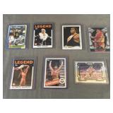 (7) WWE Wrestling Trading Cards w/ Sleeves